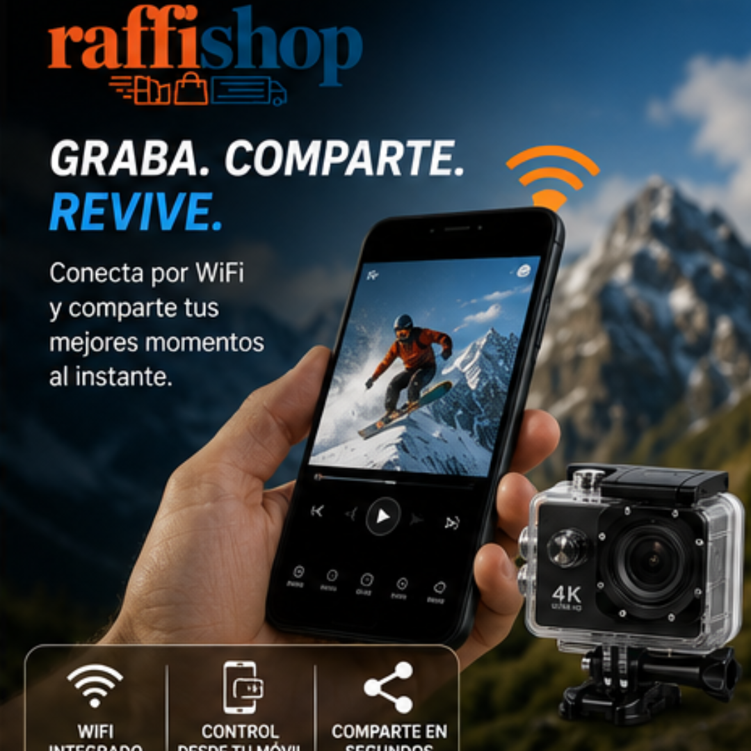 CamPro 4K WiFi – Cámara Deportiva Ultra HD