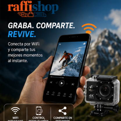 CamPro 4K WiFi – Cámara Deportiva Ultra HD