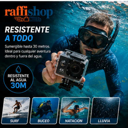 CamPro 4K WiFi – Cámara Deportiva Ultra HD